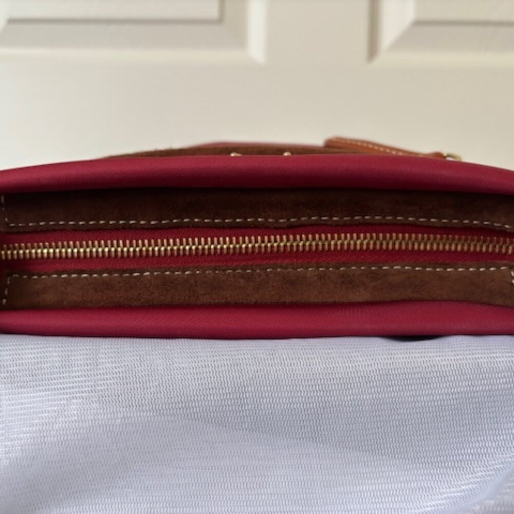 Dooney & Bourke Windham Daisy Letter Carrier Wine - Picture 10 of 16